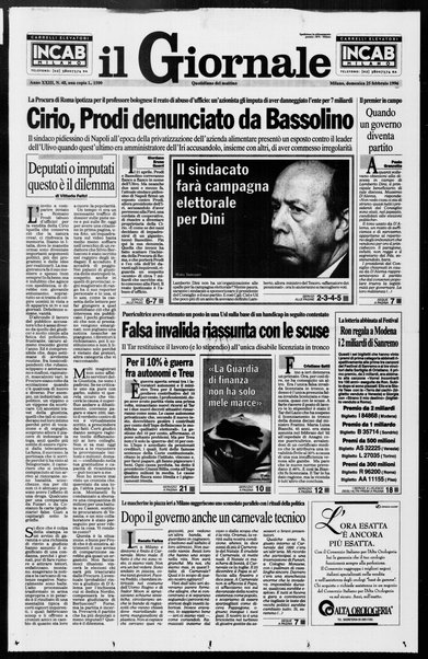 Il giornale : quotidiano del mattino